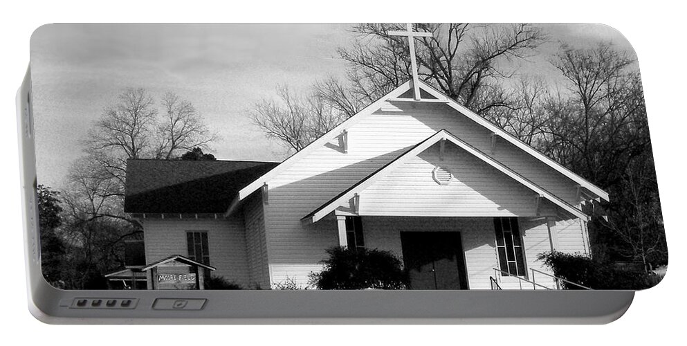 Rural Ar Church Ansel Adams Portable Battery Charger featuring the photograph FUMC Moorefield by Curtis J Neeley Jr