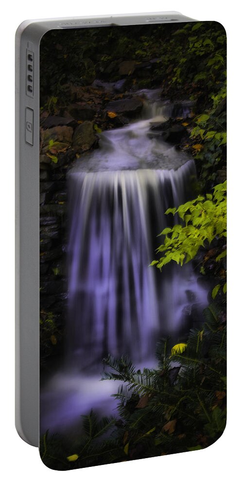 Clemson University Portable Battery Charger featuring the photograph Garden Falls by Lynne Jenkins