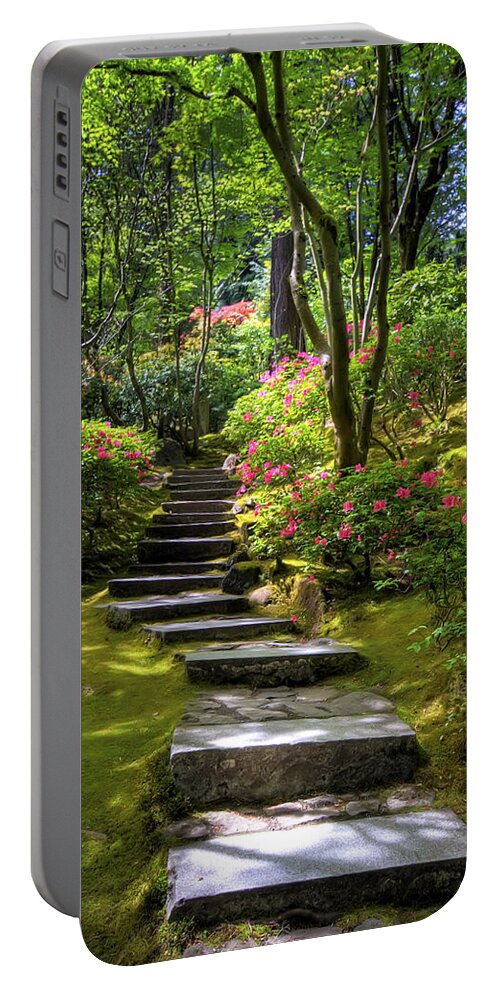 Hdr Portable Battery Charger featuring the photograph Garden Path by Brad Granger