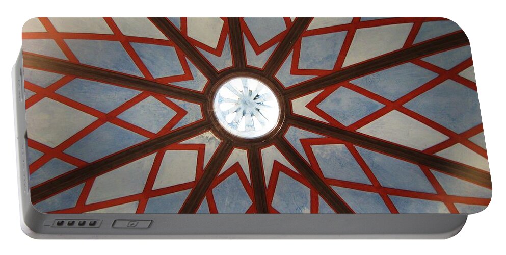 Gazebo Ceiling Portable Battery Charger featuring the photograph Geometry in Motion by Michele Penner