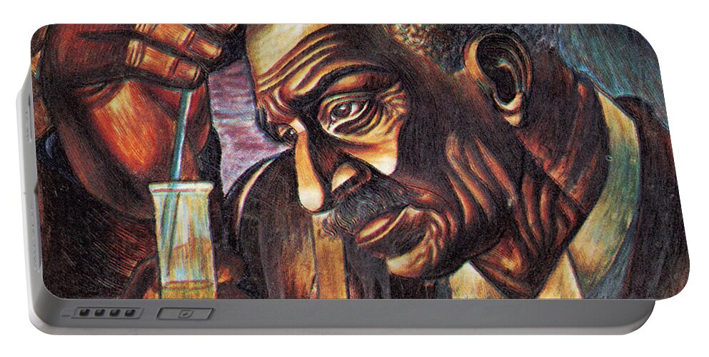 George W. Carver Portable Battery Charger featuring the photograph George Carver, African-american Botanist by Science Source