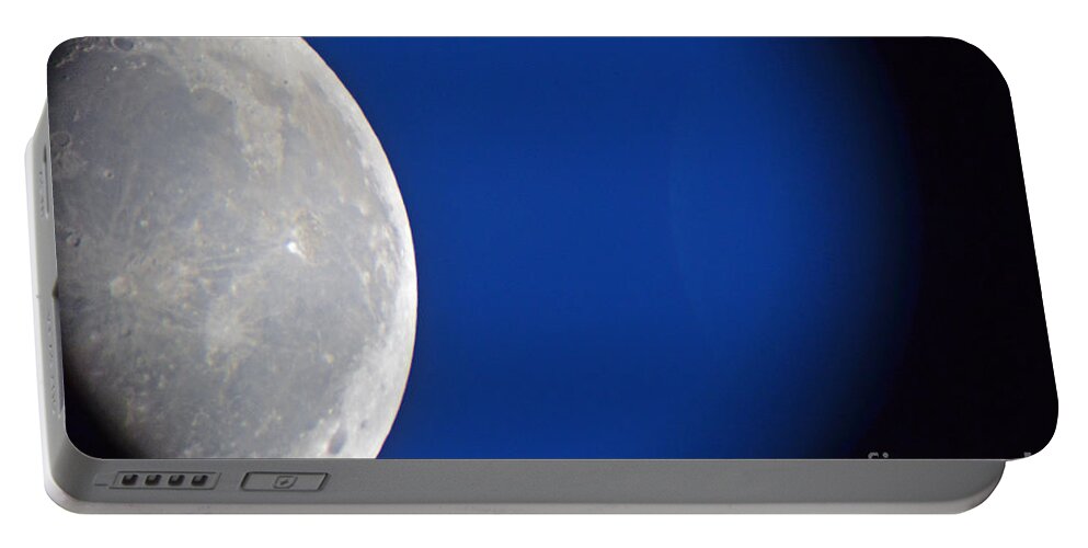 Color Photography Portable Battery Charger featuring the photograph Glimpse Of The Moon by Sue Stefanowicz