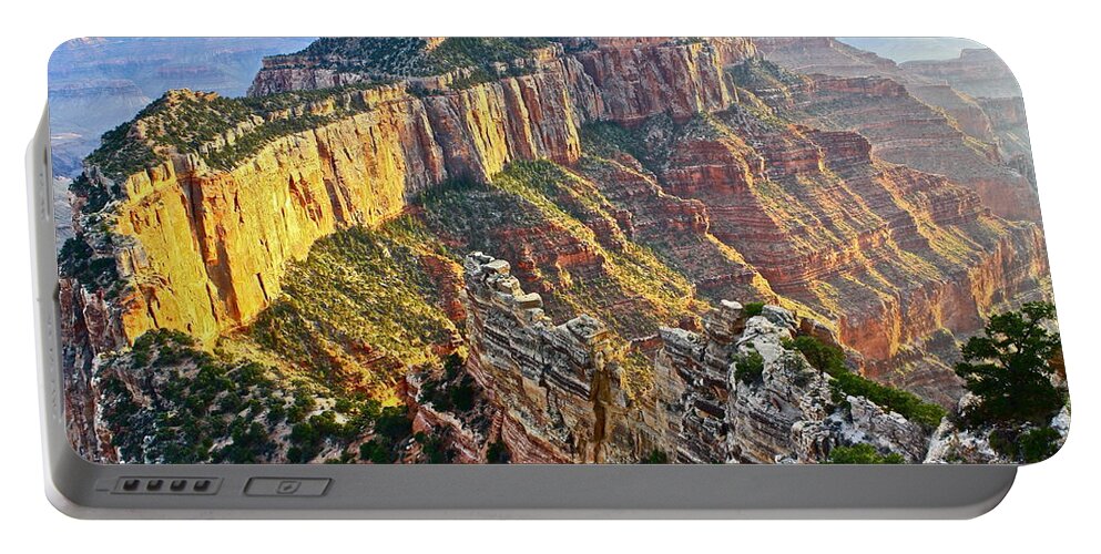 Grand Canyon Portable Battery Charger featuring the photograph Gold Rim by Diana Hatcher
