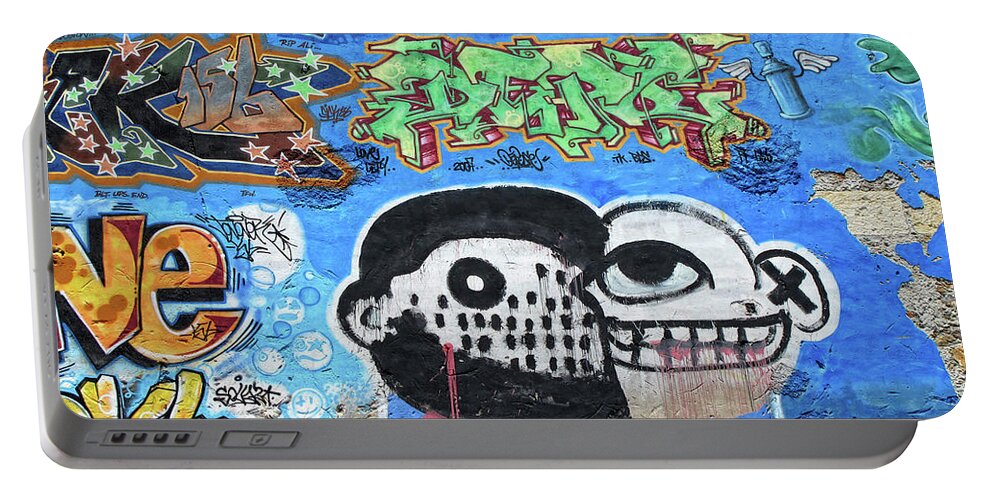 Graffiti Portable Battery Charger featuring the photograph Graffiti Provence France by Dave Mills