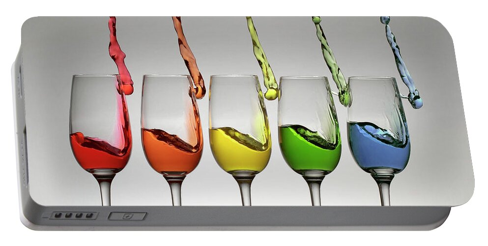 Wine Portable Battery Charger featuring the photograph Harmonic Cheers by William Lee