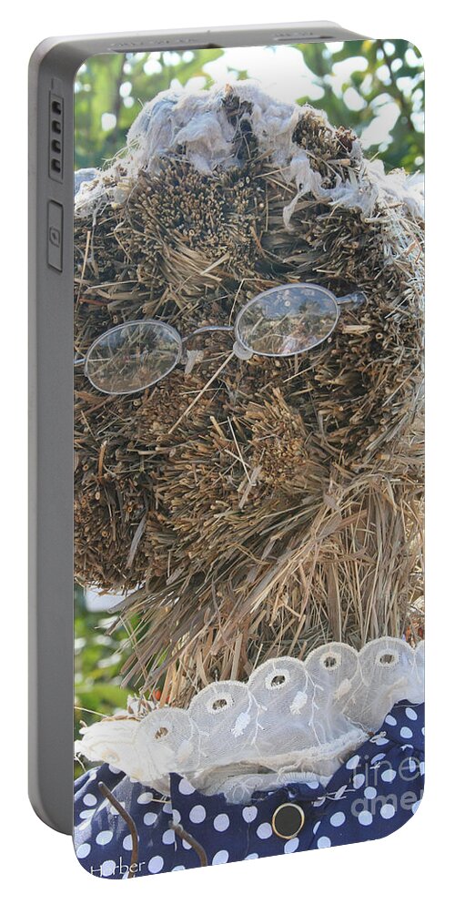 Outdoors Portable Battery Charger featuring the photograph Hay Lady by Susan Herber