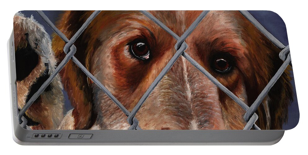 Pets Portable Battery Charger featuring the painting Help Release Me II by Vic Ritchey