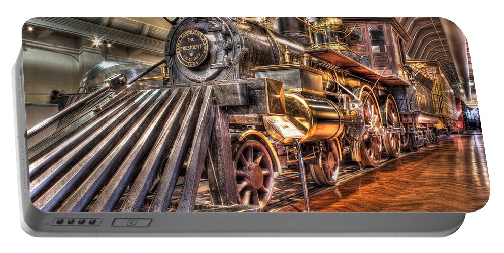 Portable Battery Charger featuring the photograph Henry Ford Museum Train Dearborn MI by Nicholas Grunas