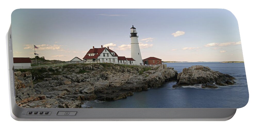 Portland Head Light Portable Battery Charger featuring the photograph Historic Portland Head Light by Juergen Roth