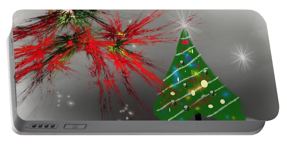 Fine Art Portable Battery Charger featuring the digital art Holiday Card 2011A by David Lane
