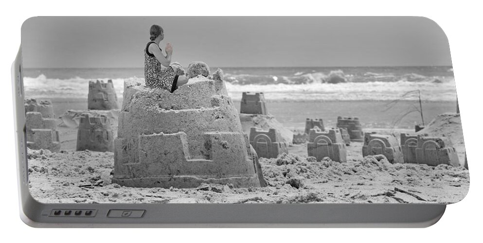 Sandcastle Portable Battery Charger featuring the photograph Hope by Betsy Knapp