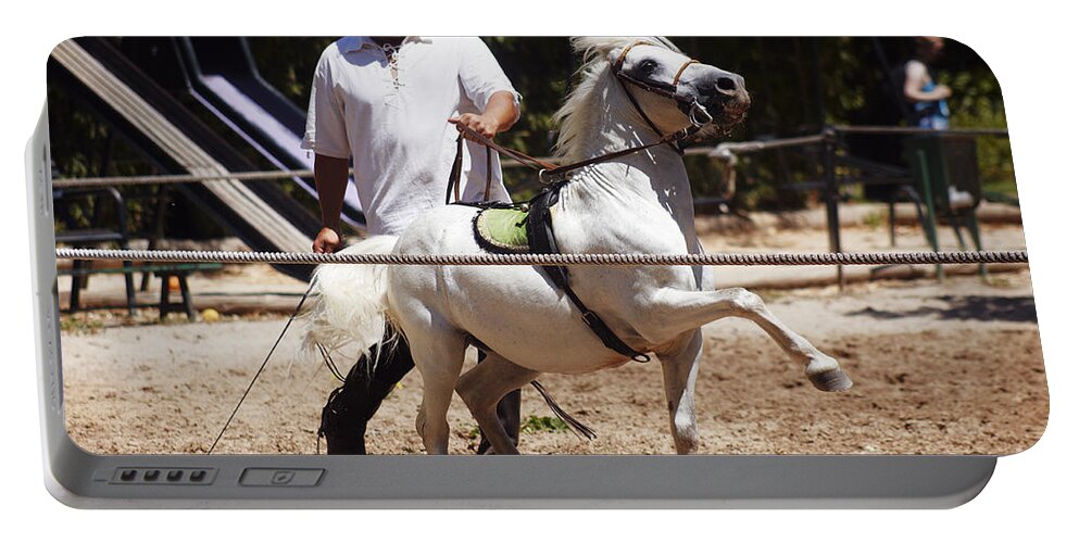 Caballo Portable Battery Charger featuring the photograph Horse training by Agusti Pardo Rossello