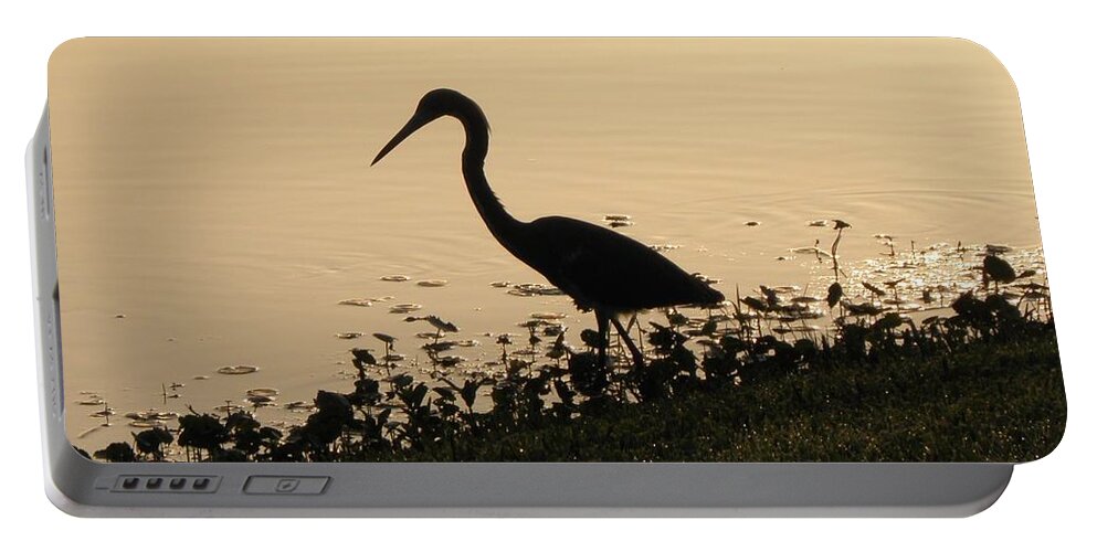 Crane Portable Battery Charger featuring the photograph Hunting At Sunset by Kim Galluzzo Wozniak