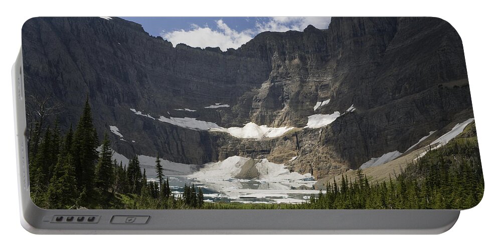 00439320 Portable Battery Charger featuring the photograph Iceberg Lake And Melting Many Glacier by Sebastian Kennerknecht