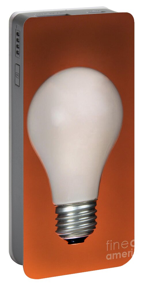 Object Portable Battery Charger featuring the photograph Incandescent Light Bulb by Photo Researchers, Inc.