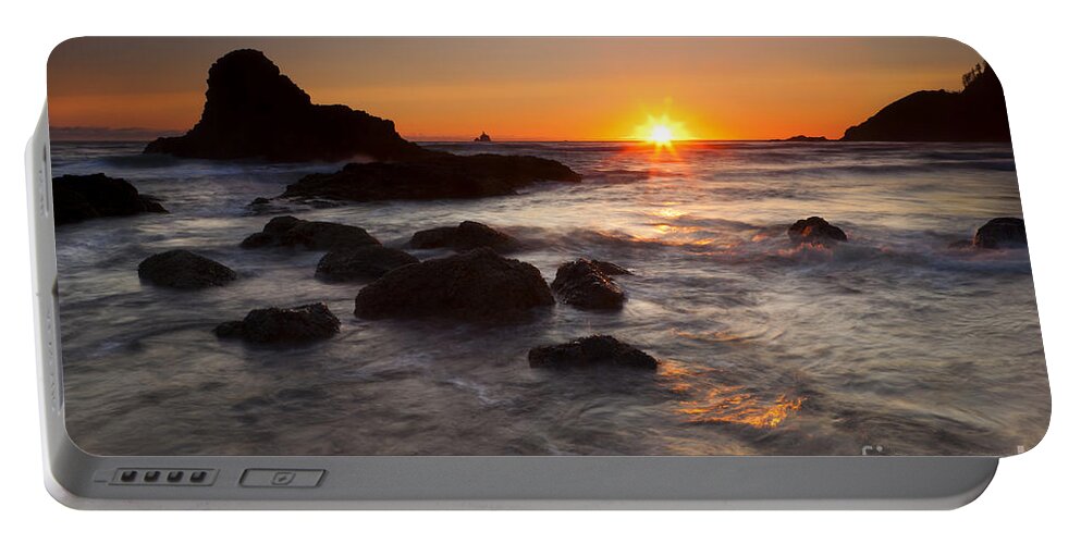 Indian Beach Portable Battery Charger featuring the photograph Indian Beach Sundown by Michael Dawson