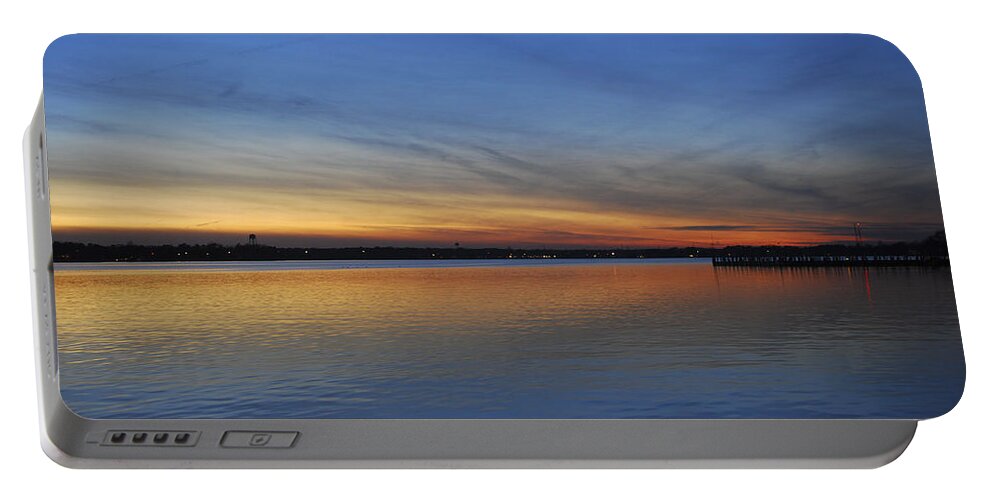 Terry D Photography Portable Battery Charger featuring the photograph Island Heights at Dusk by Terry DeLuco