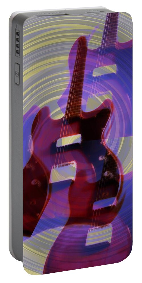 Guitar Portable Battery Charger featuring the photograph Jet Screamer - Guild Jet Star by Bill Cannon