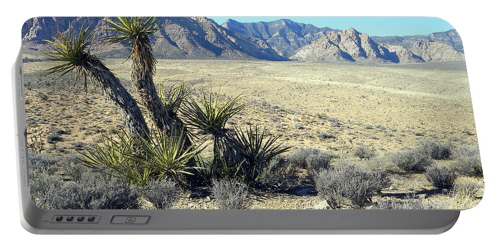 Joshua Tree Portable Battery Charger featuring the photograph Joshua Tree And Mount Wilson by Frank Wilson