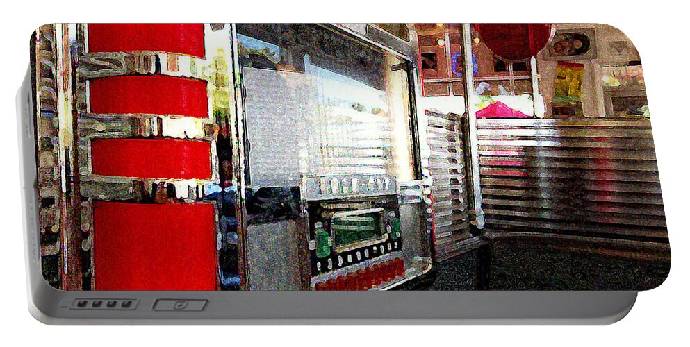 Jukebox Portable Battery Charger featuring the photograph Jukebox by Donna Blackhall
