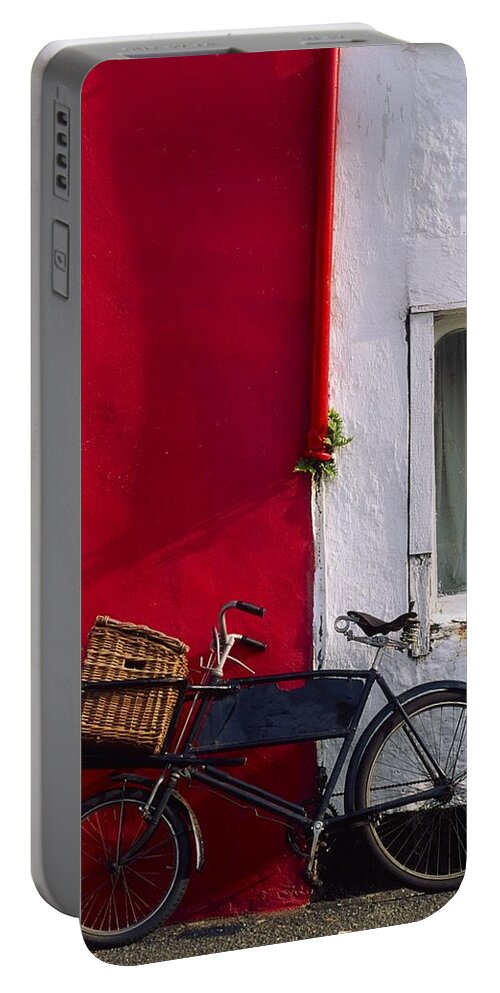 Bicycle Portable Battery Charger featuring the photograph Kinsale, Co Cork, Ireland Bicycle by The Irish Image Collection 