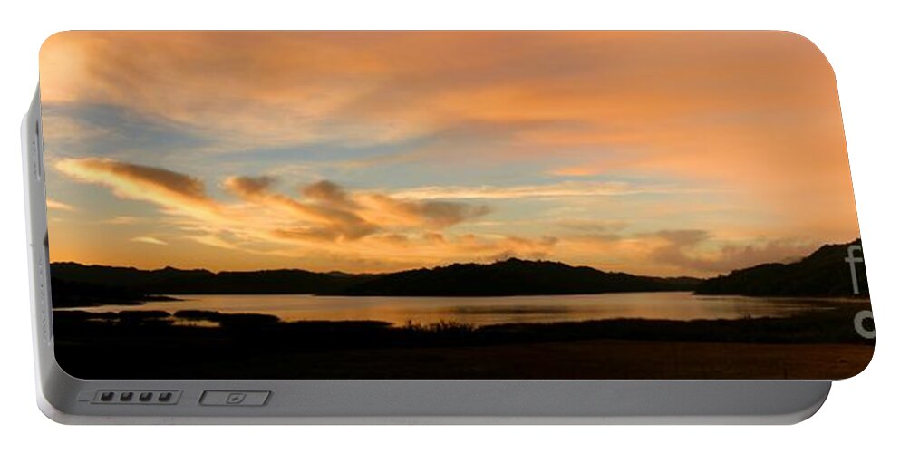 Water Portable Battery Charger featuring the photograph Lake Casitas Sunrise by Henrik Lehnerer