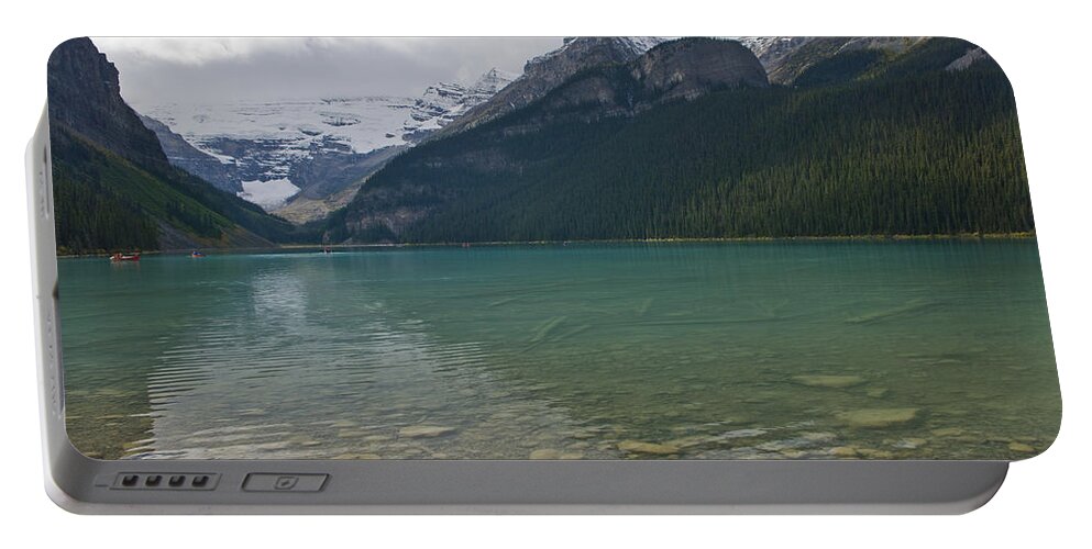 Snow Mountains Lake Scenic Nature Lake Louise Banff Canada Portable Battery Charger featuring the photograph Lake Louise - 1274 by Jerry Owens