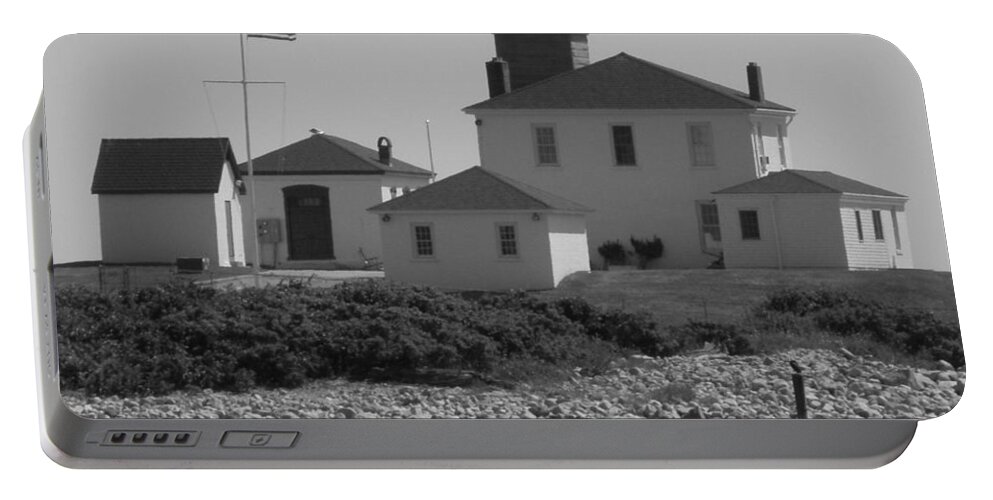 Light House Portable Battery Charger featuring the photograph Light House Watch Hill RI by Kim Galluzzo