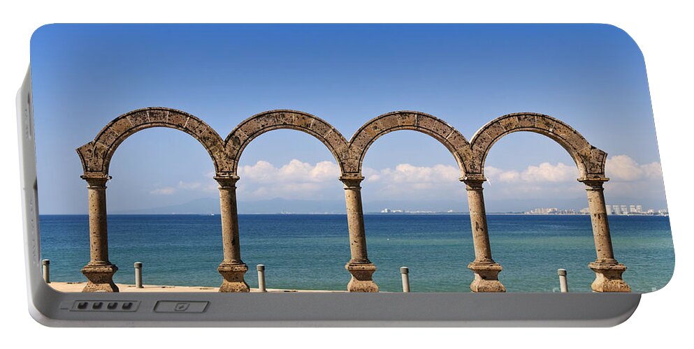 Arcos Portable Battery Charger featuring the photograph Los Arcos Amphitheater in Puerto Vallarta 2 by Elena Elisseeva
