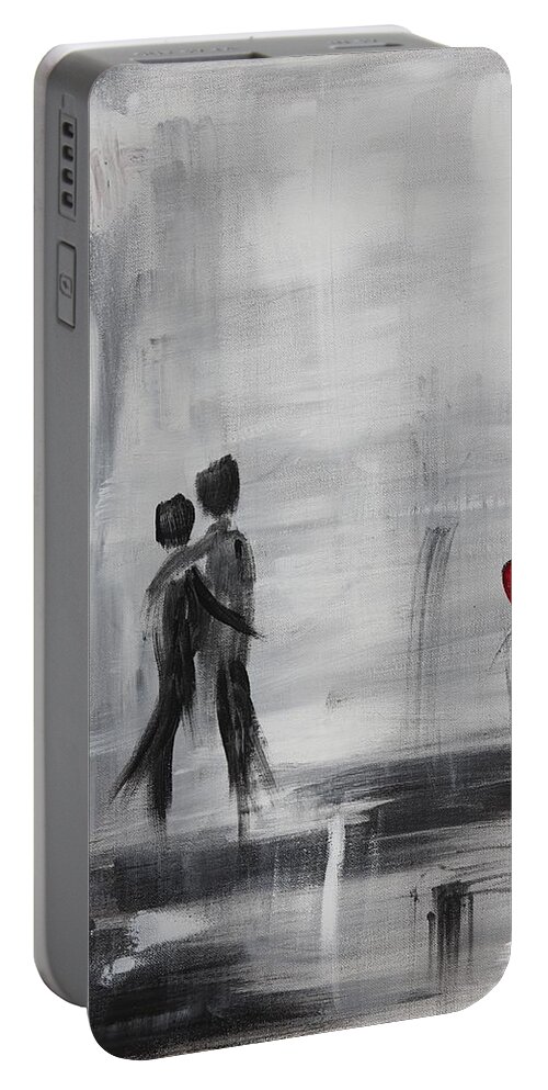 Love Portable Battery Charger featuring the painting Love Story 1 by Sladjana Lazarevic