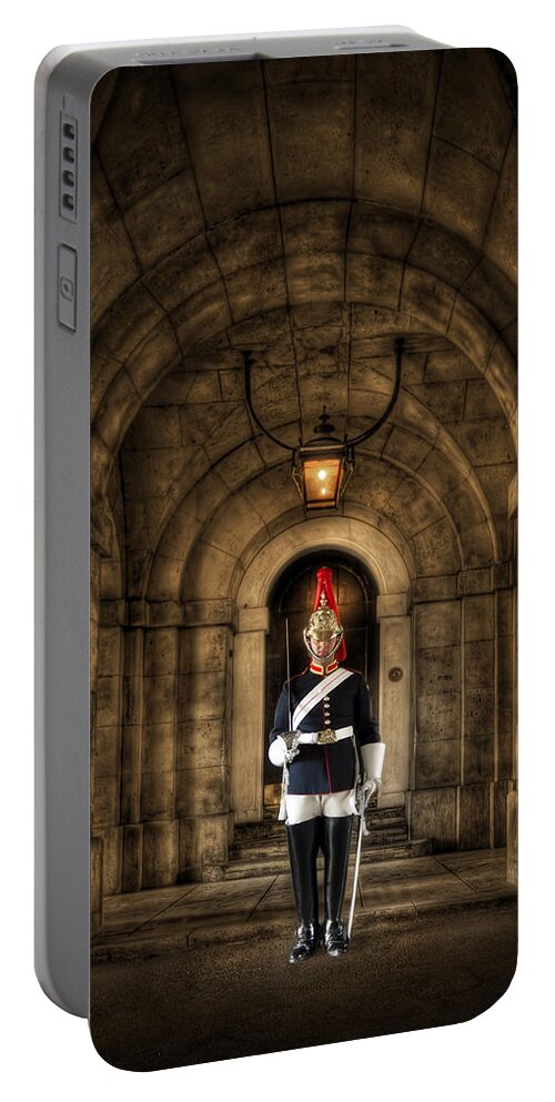 Guard Portable Battery Charger featuring the photograph Loyal Royal by Evelina Kremsdorf