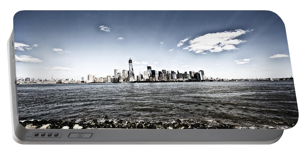 New York Portable Battery Charger featuring the photograph Manhattan by Leslie Leda