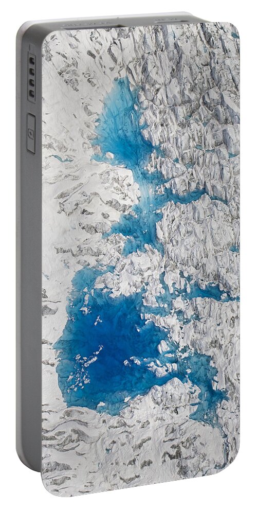 Mp Portable Battery Charger featuring the photograph Meltwater Lakes On Hubbard Glacier by Matthias Breiter
