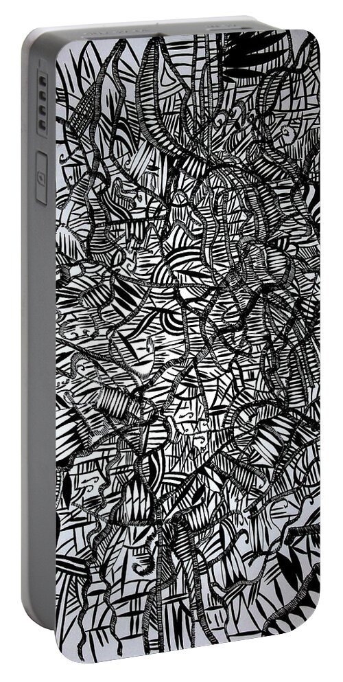 Jesus Portable Battery Charger featuring the drawing Mercury by Gloria Ssali