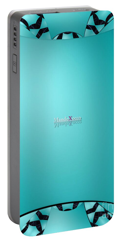 Design Portable Battery Charger featuring the mixed media Mint by Mando Xocco