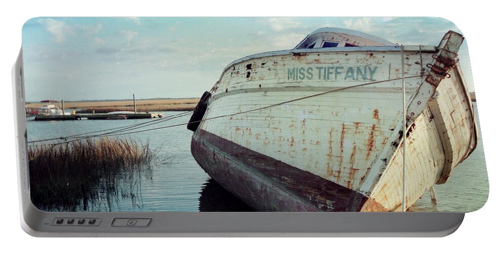 Shrimp Boats Portable Battery Charger featuring the photograph Miss Tiffany by Patricia Greer