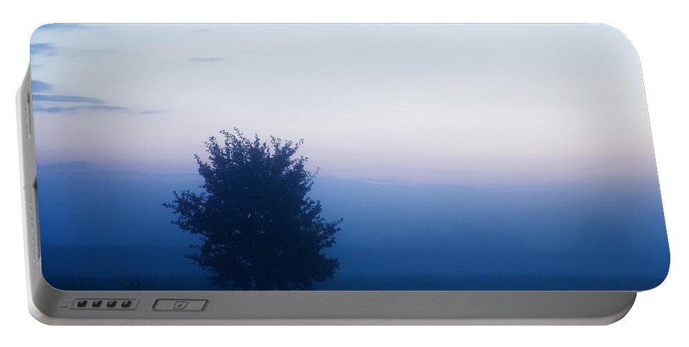 Mountain Portable Battery Charger featuring the photograph Misty sunrise by Ian Middleton