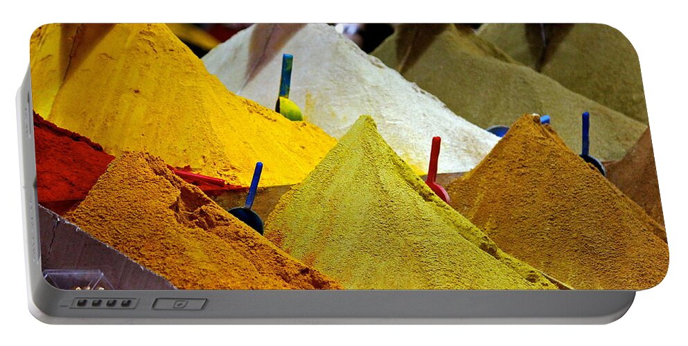 Spices Portable Battery Charger featuring the photograph Moroccan Spices by Michael Cinnamond