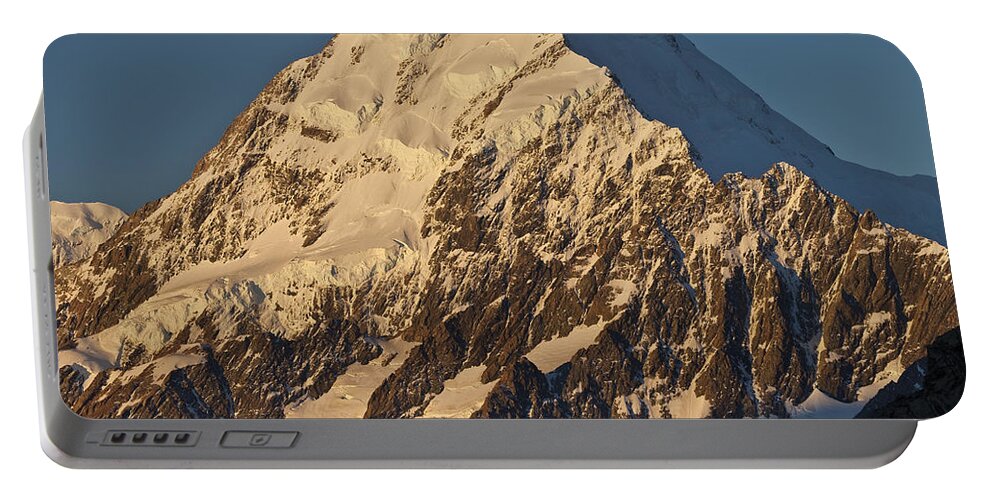 00439964 Portable Battery Charger featuring the photograph Mount Cook At Sunset Mount Cook Np New by Colin Monteath