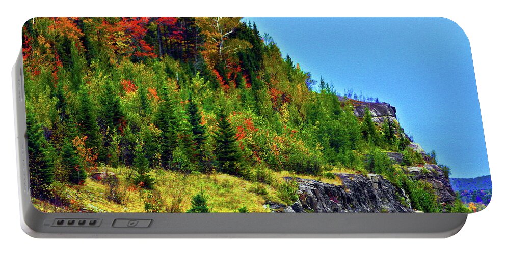 Mountains Portable Battery Charger featuring the photograph Mountain View In Fall by Burney Lieberman
