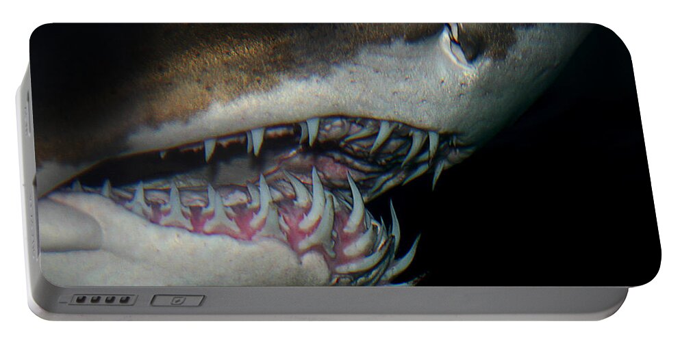Shark Portable Battery Charger featuring the photograph Mouthy by Anthony Jones