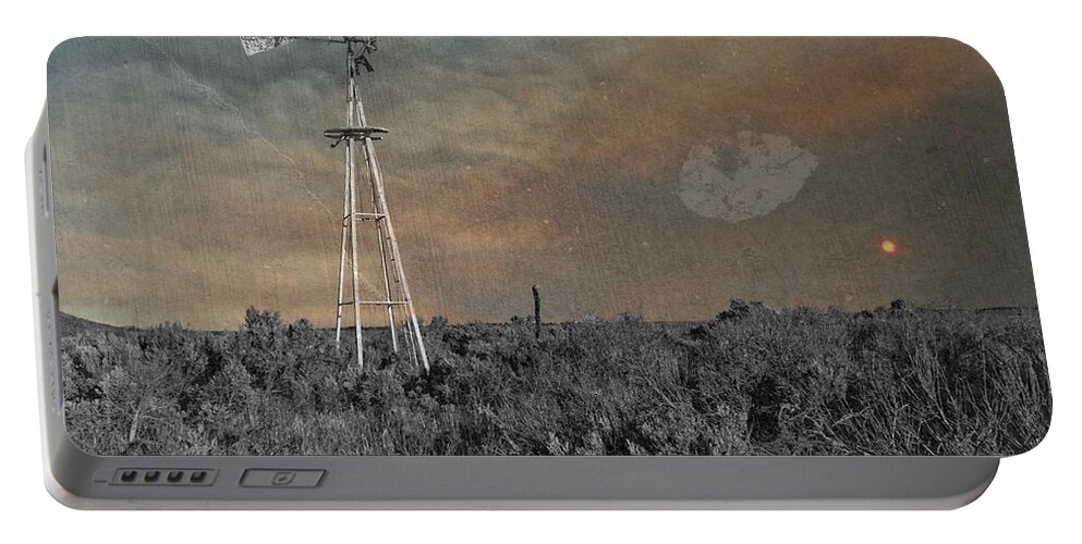 Windmill Portable Battery Charger featuring the photograph Much Needed Rest by Mark Ross