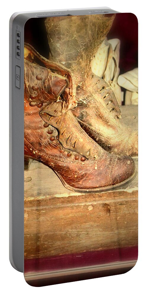 High Button Shoes Portable Battery Charger featuring the photograph My Lady by Diane montana Jansson