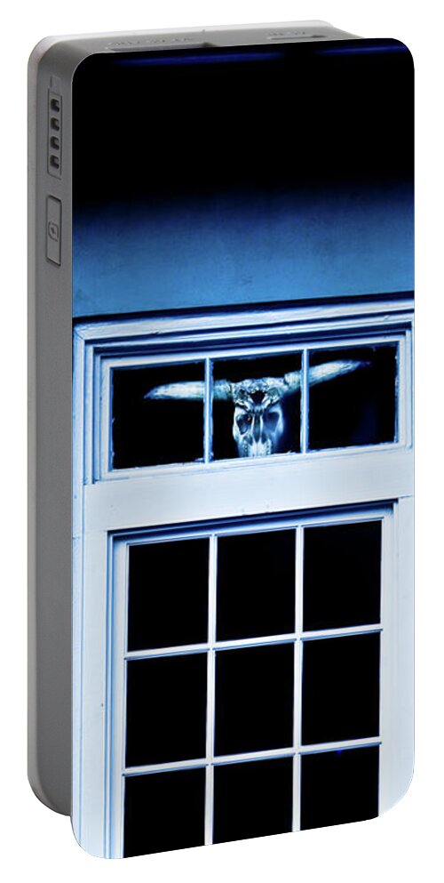 Cow Skull Portable Battery Charger featuring the photograph Mysterious Cow Skull by Frances Ann Hattier