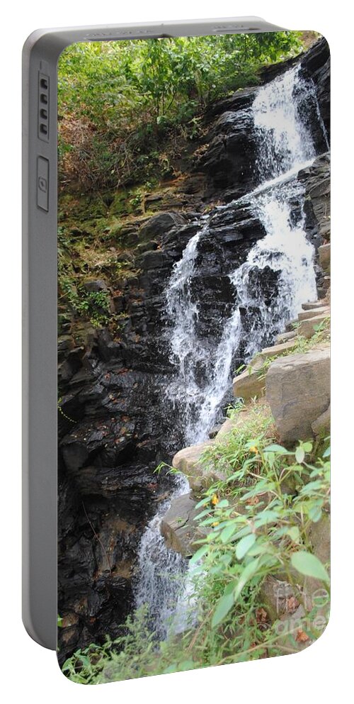 Waterfall Portable Battery Charger featuring the photograph Nature Falls by Jost Houk