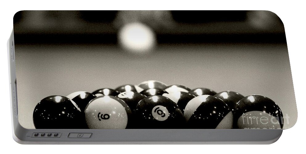 Billiards Portable Battery Charger featuring the photograph Nice Rack by Pam Holdsworth