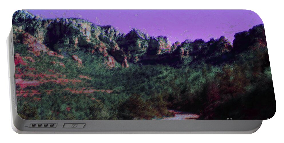 Sedona Portable Battery Charger featuring the photograph Night Falls on Sedona by Julie Lueders 