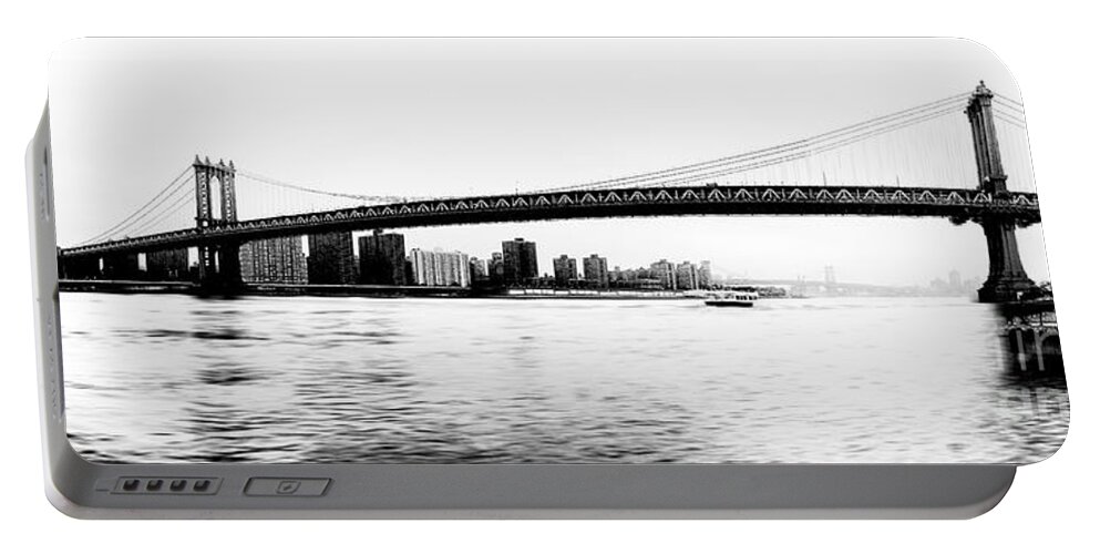 Ny Portable Battery Charger featuring the photograph NYC - Manhattan Bridge by Hannes Cmarits