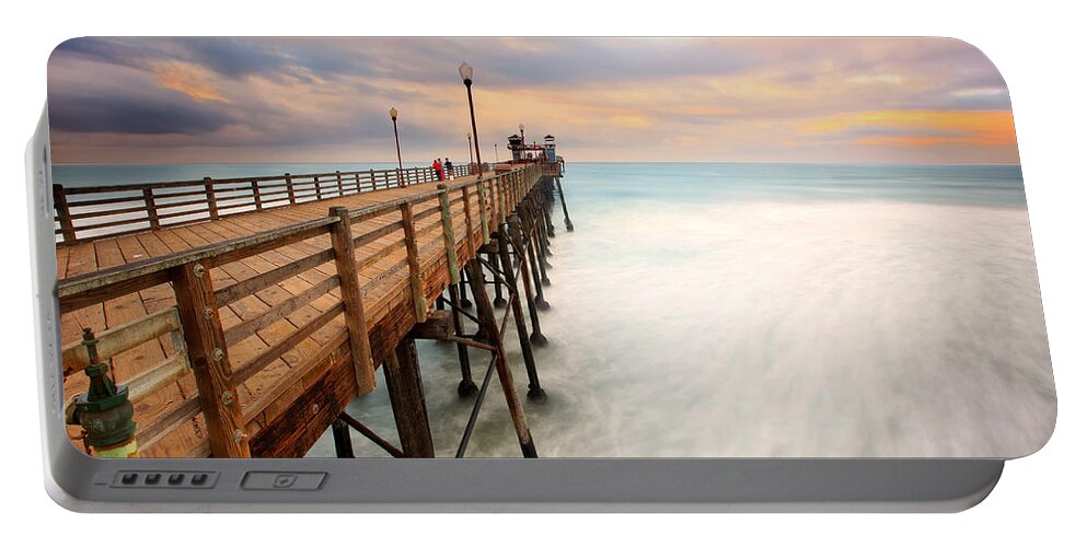 Sunset Portable Battery Charger featuring the photograph Oceanside Sunset 5 by Larry Marshall