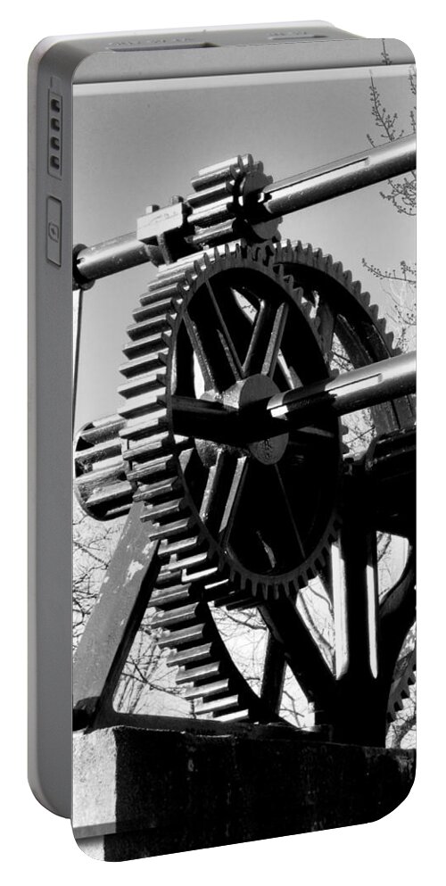 Gears Portable Battery Charger featuring the photograph Outer Workings by Greg Fortier